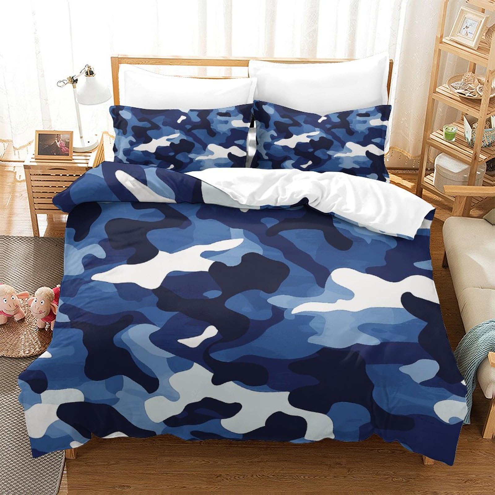 Parure de lit King en microfibre premium 3D douce et respirante 220x240cm
