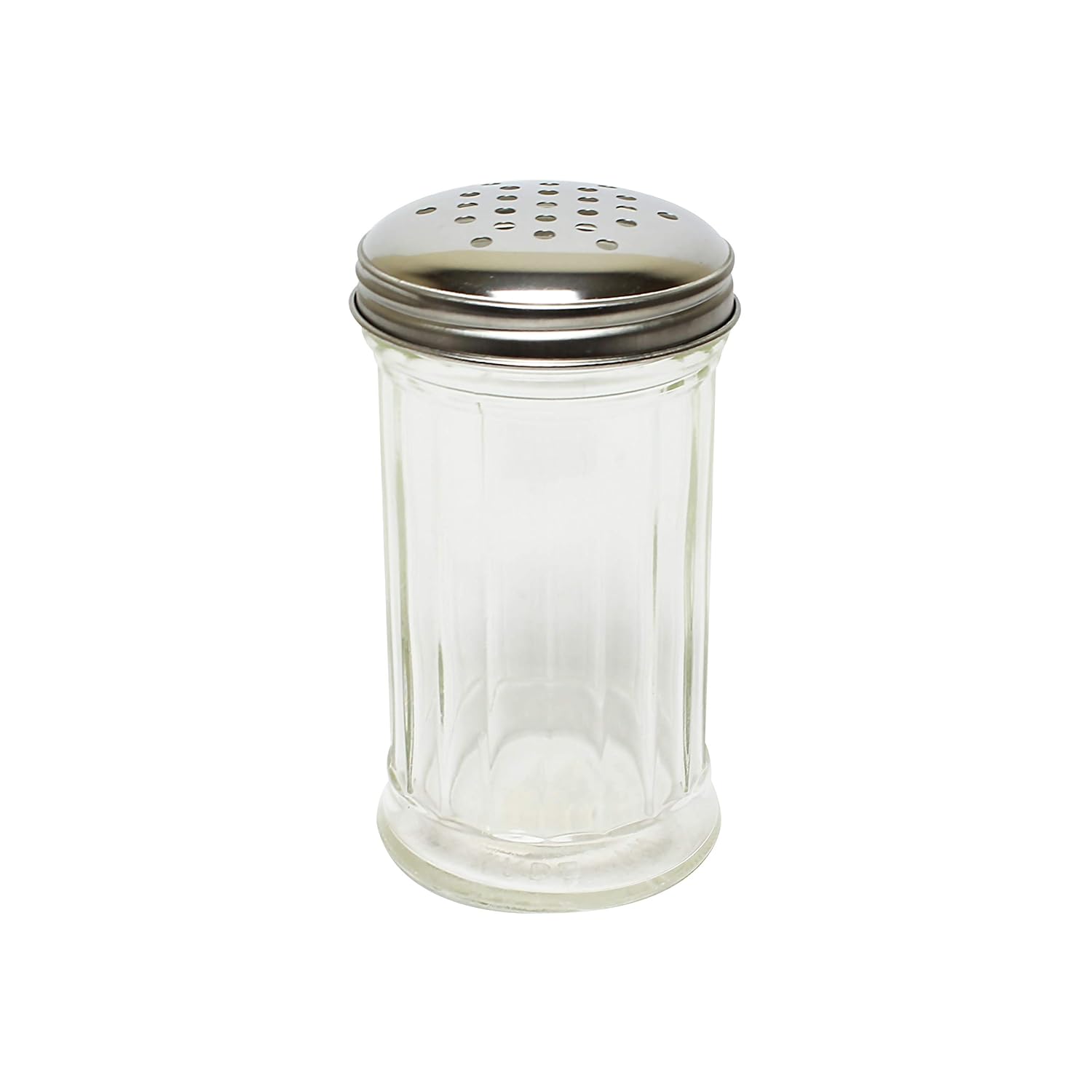 FSE GLTWSJ012P Cheese Shaker, 12 oz. Capacity, Paneled Glass, Perforated Cap, Pack of 12