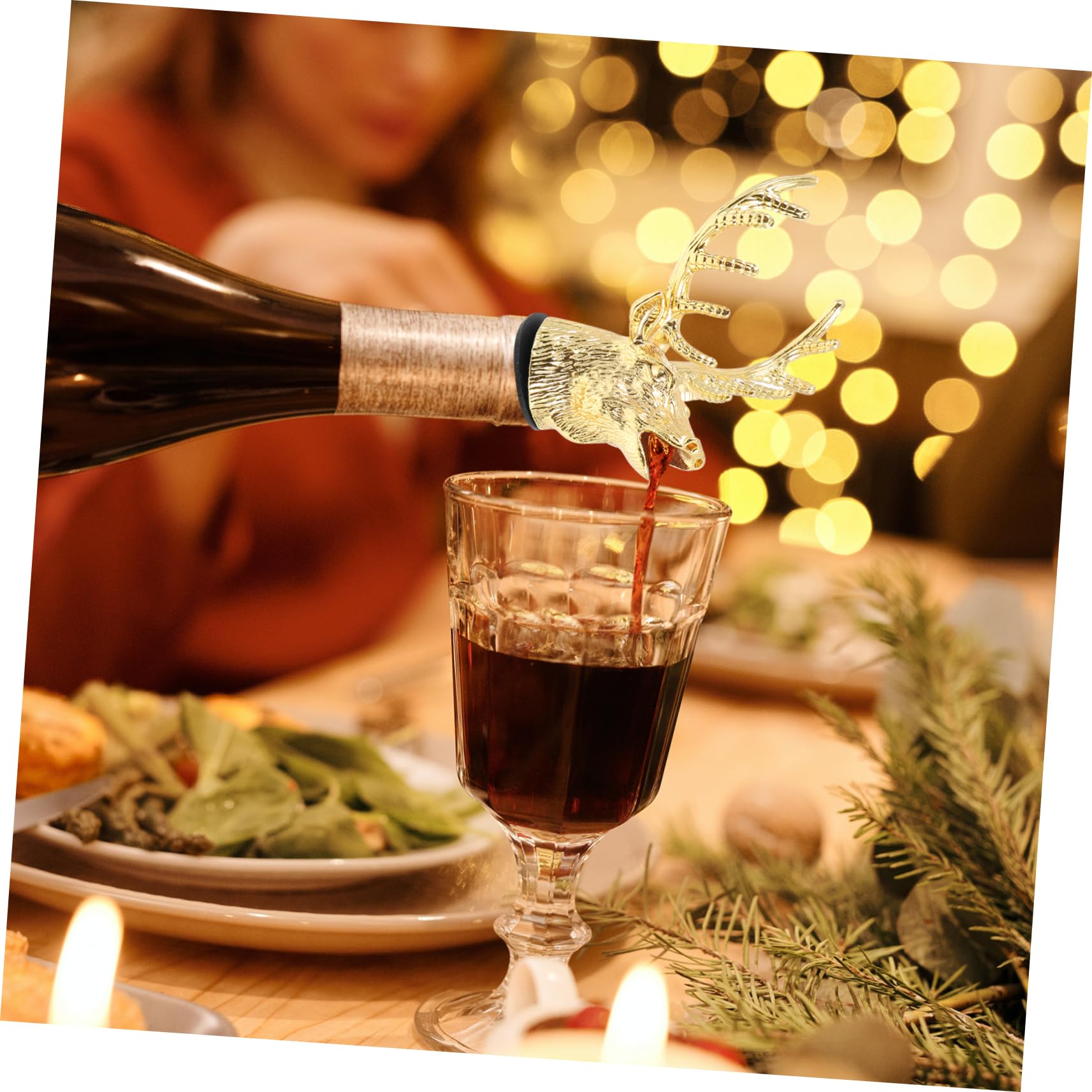 BESTYASH 6 Piezas Tapón para Vino con Vertedor Forma de Sellado para Conservar Accesorio Decorativo para Fiestas y Reuniones