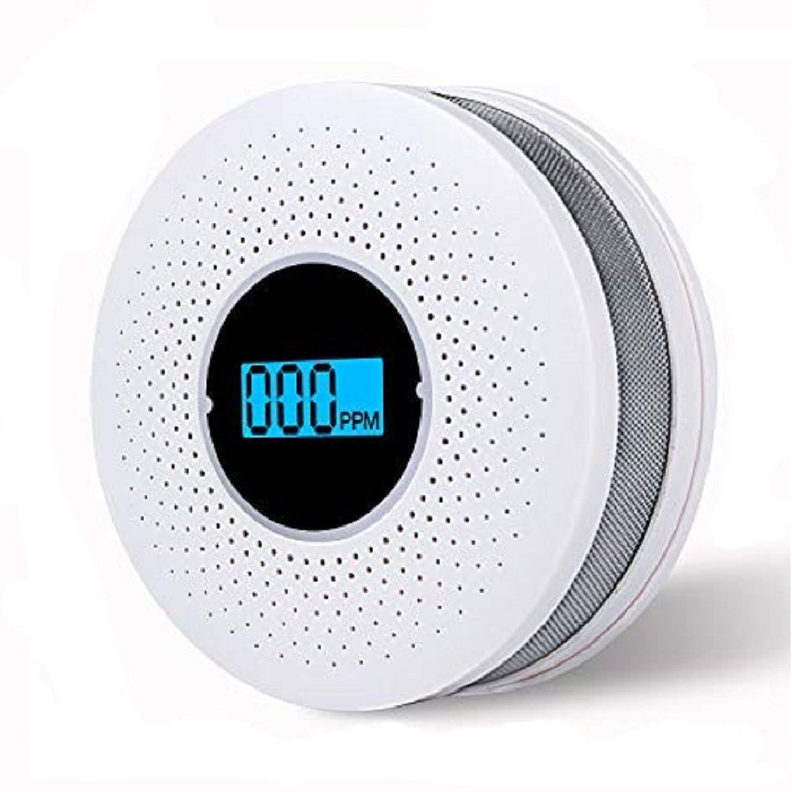 CO Detector, Smoke and Carbon Monoxide Detector Combo with Sound Warning and LCD Display Battery Operated Smoke CO Alarm