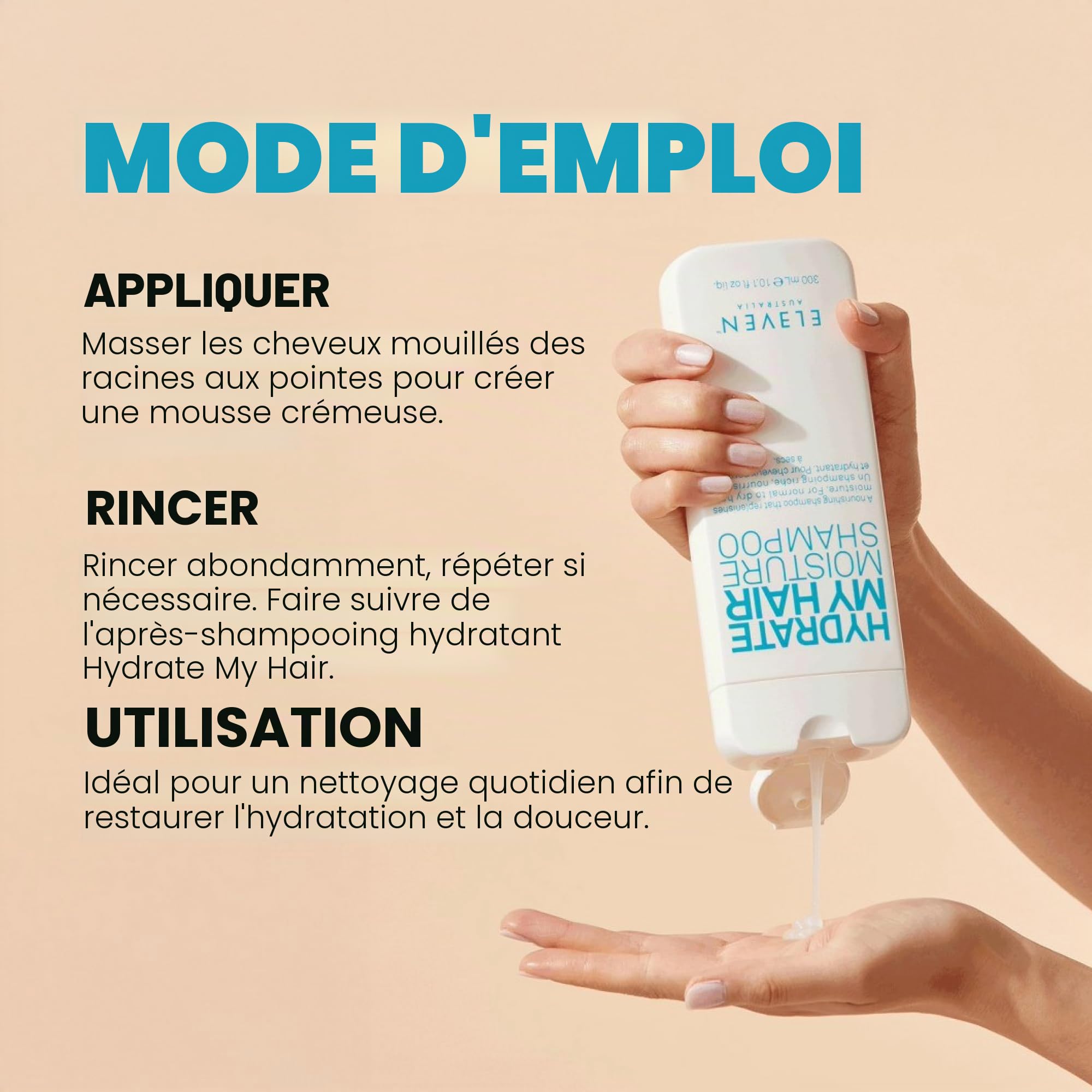 ELEVEN AUSTRALIA Hydrate My Hair Moisture shampoing | Pour protéger les cheveux de tous les types de climat