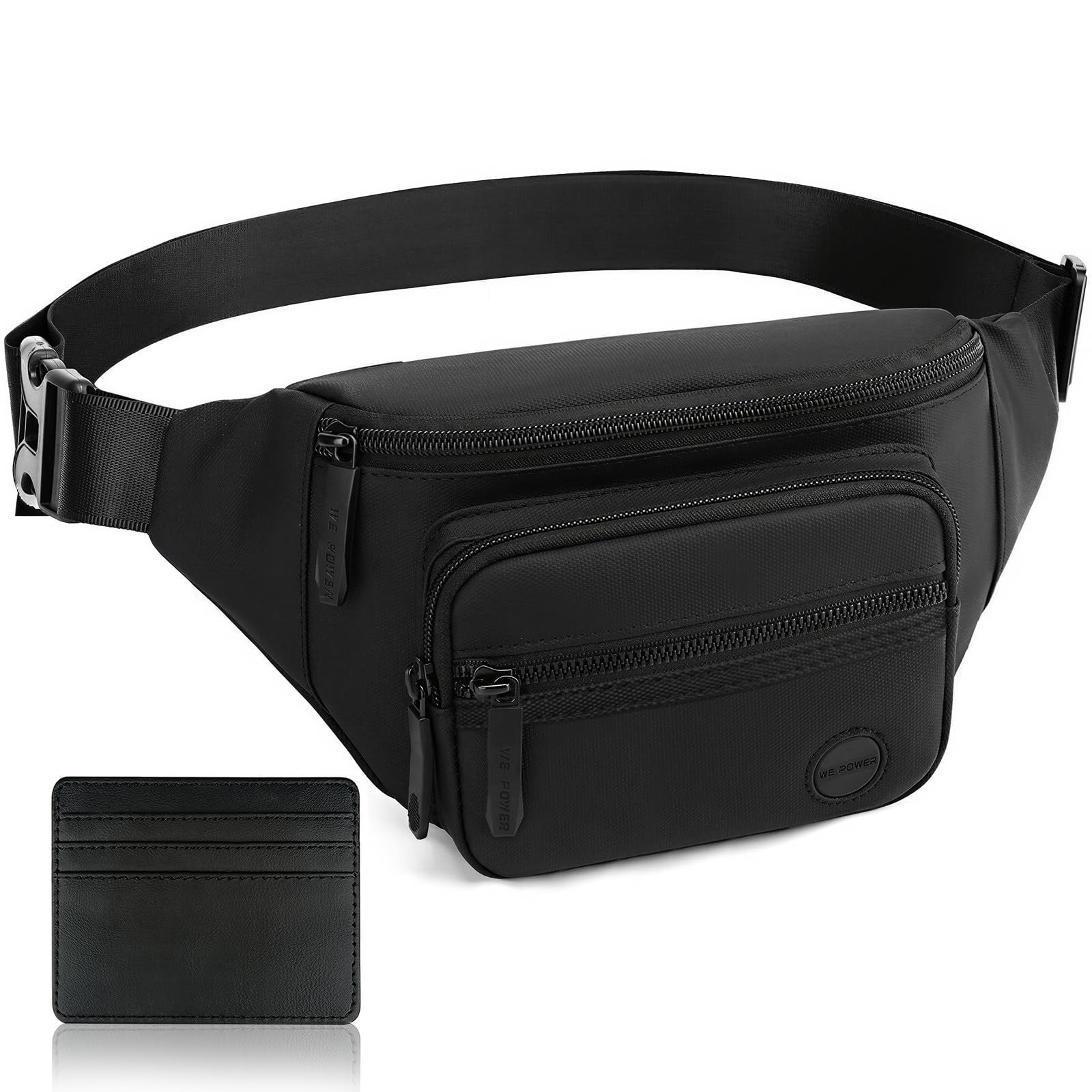 YINKIGI Bum Bag Fanny Pack, Waterproof Bumbags for Ladies Women Men with Anti-Theft Card Holder, Multi-Pocket and Adjustable Strap, Lightweight Waist Bag for Running, Hiking, Travel, Dog Walking