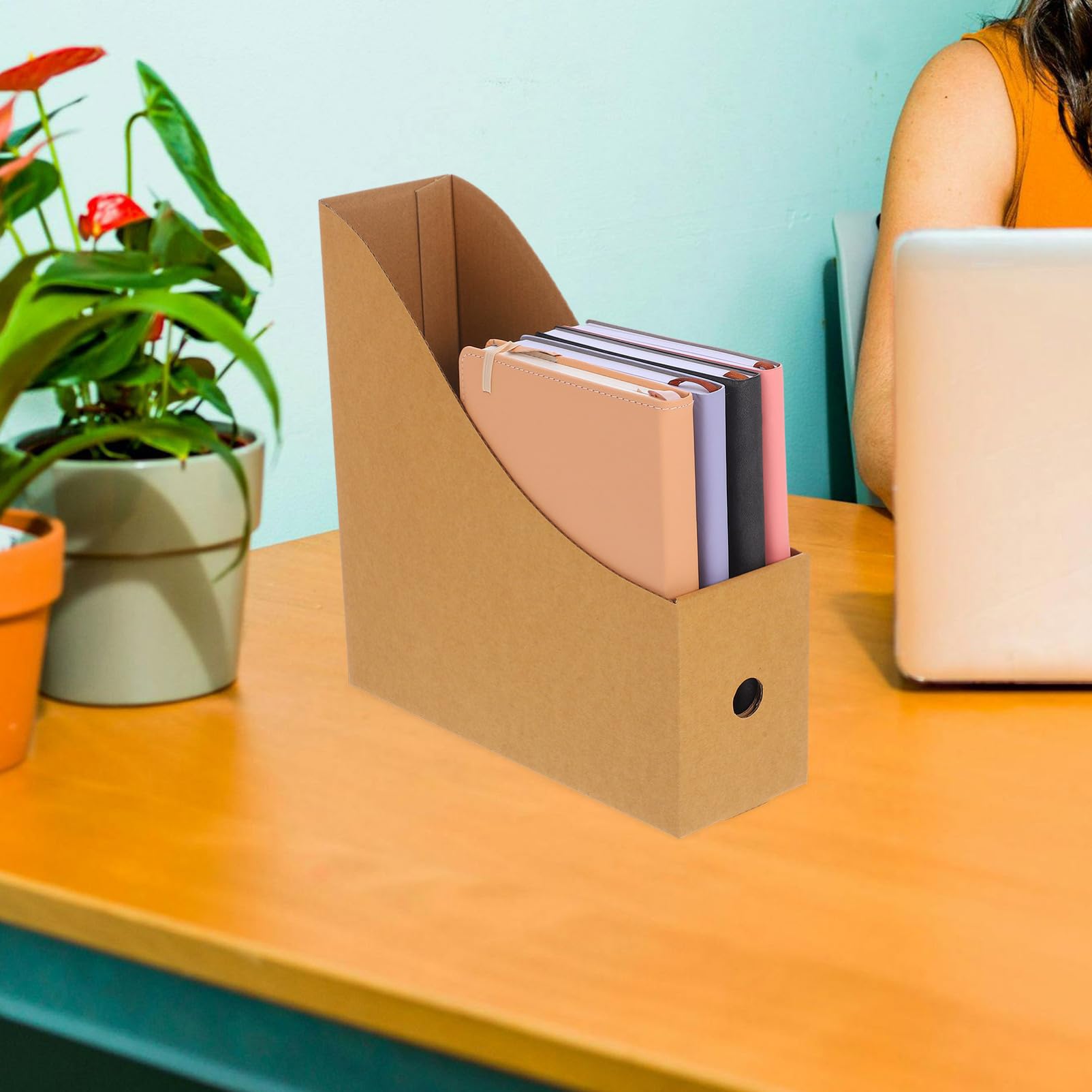 NUOBESTY Portariviste in Carta Kraft Portaoggetti Per Documenti Portaoggetti Per Libri Organizer Per Scrivania Da Ufficio