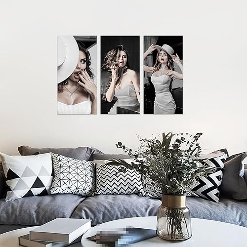 Miniatura 2 de ZXHYWYM Impresiones personalizadas con tus fotos, imágenes personalizadas de 3 piezas para retratos familiares, mascotas, imágenes personalizadas