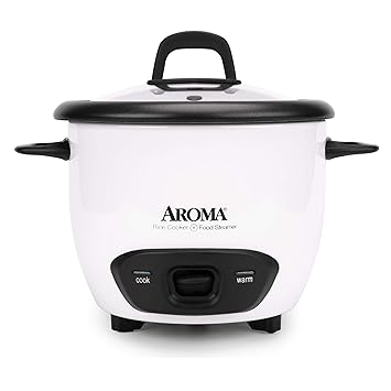 Aroma Housewares 6-Cup (Cooked) (3-Cup UNCOOKED) Pot-Style Rice Cooker (ARC-743G)