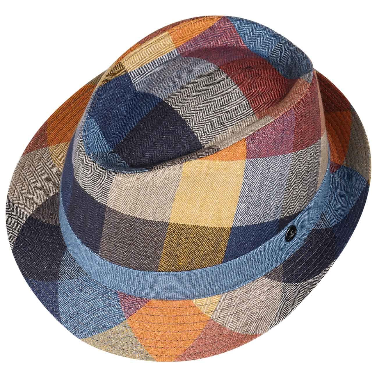 LIERYS Payato Checks kapelusz trilby Wyprodukowano we Wloszech Unisex Wiosna Lato