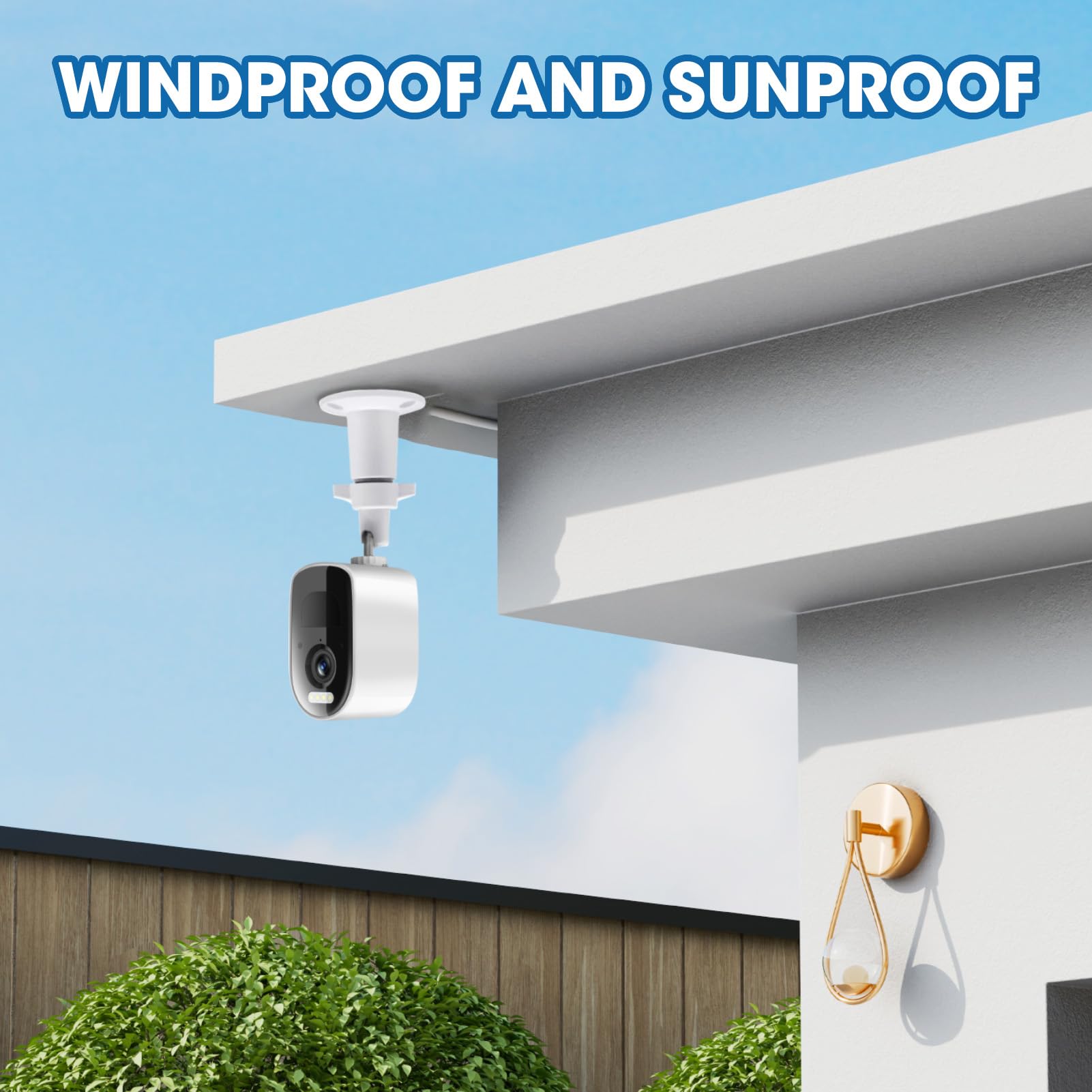 2 St Arlo - Supporto da parete per fotocamera Arlo Pro & Arlo Pro 2, regolabile a 360°, resistente alle intemperie, per telecamera di sicurezza antiruggine, colore: Bianco