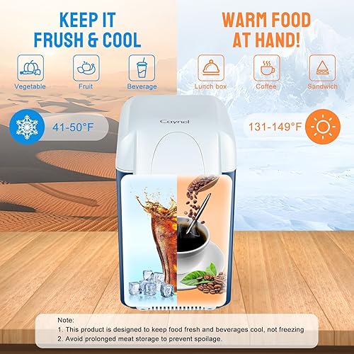 Miniatura 2 de CAYNEL Termoeléctrico personal de 12 V, 7.5 cuartos de galón, capacidad de 7.5 litros, calentador eléctrico portátil con 12 V CC, refrigerador