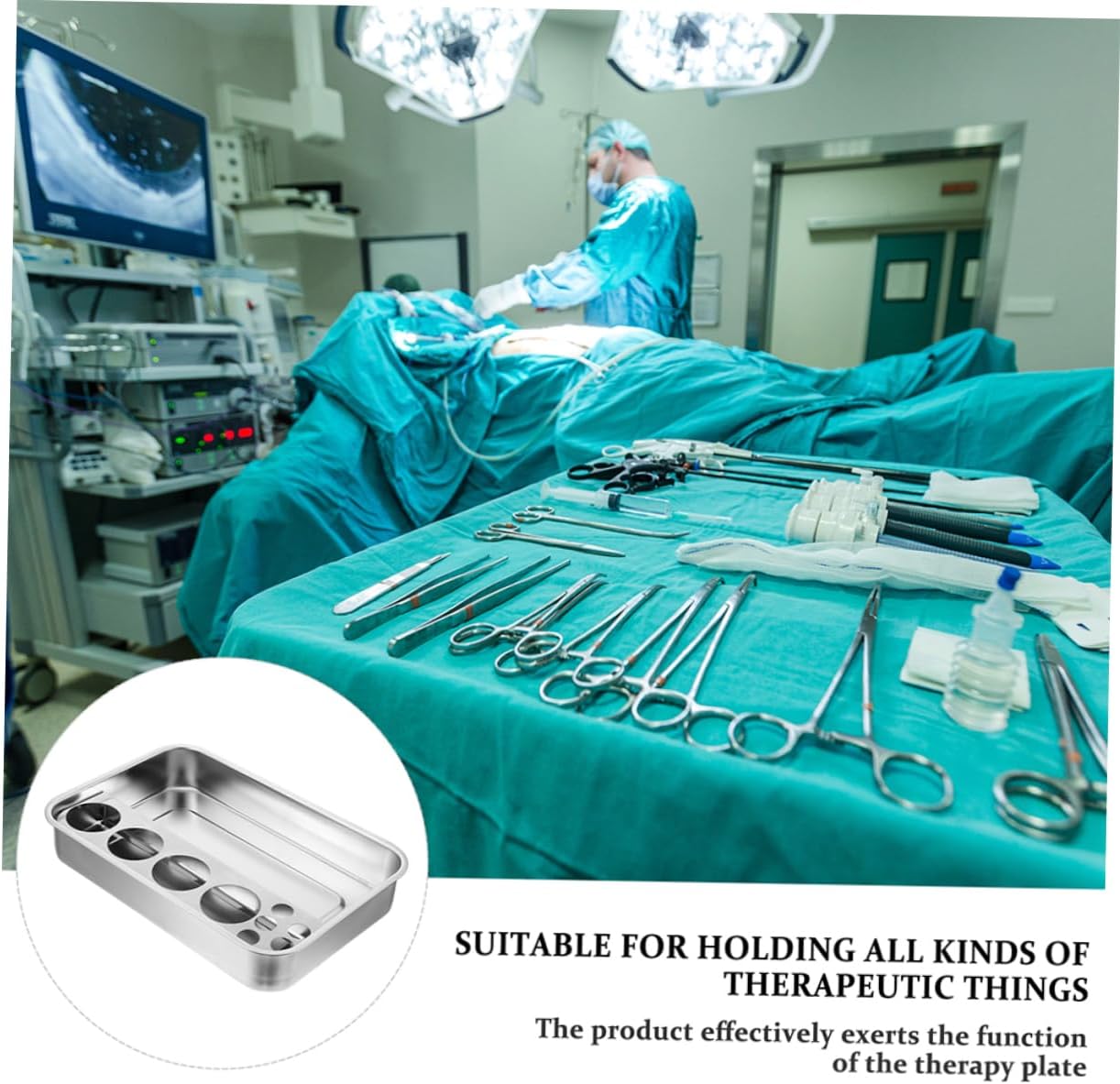 Professional Therapy Tray Stainless Steel Tray Holder Organizer for Tools
