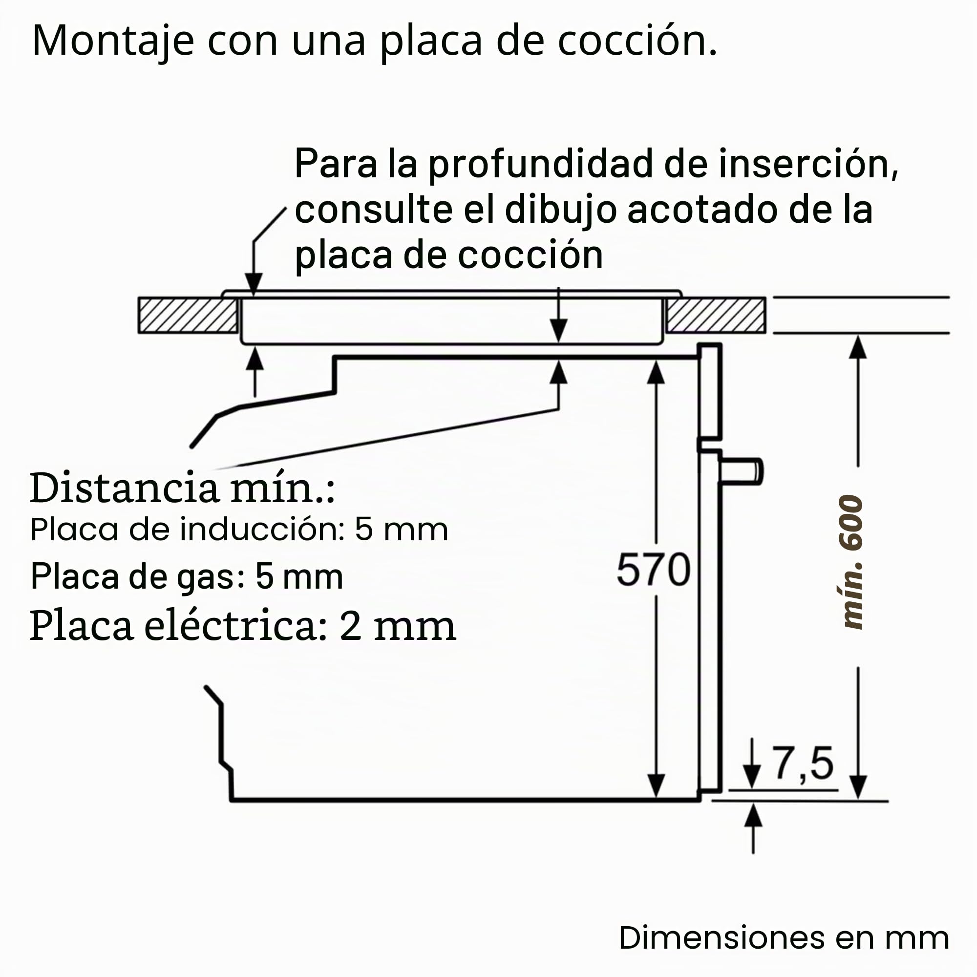 Bosch HQA574BB3 Serie 4, Horno con vapor empotrable, pirólisis: limpieza del horno sin esfuerzo, pantalla LED roja, 10 programas automáticos, negro, 60 x 60 cm