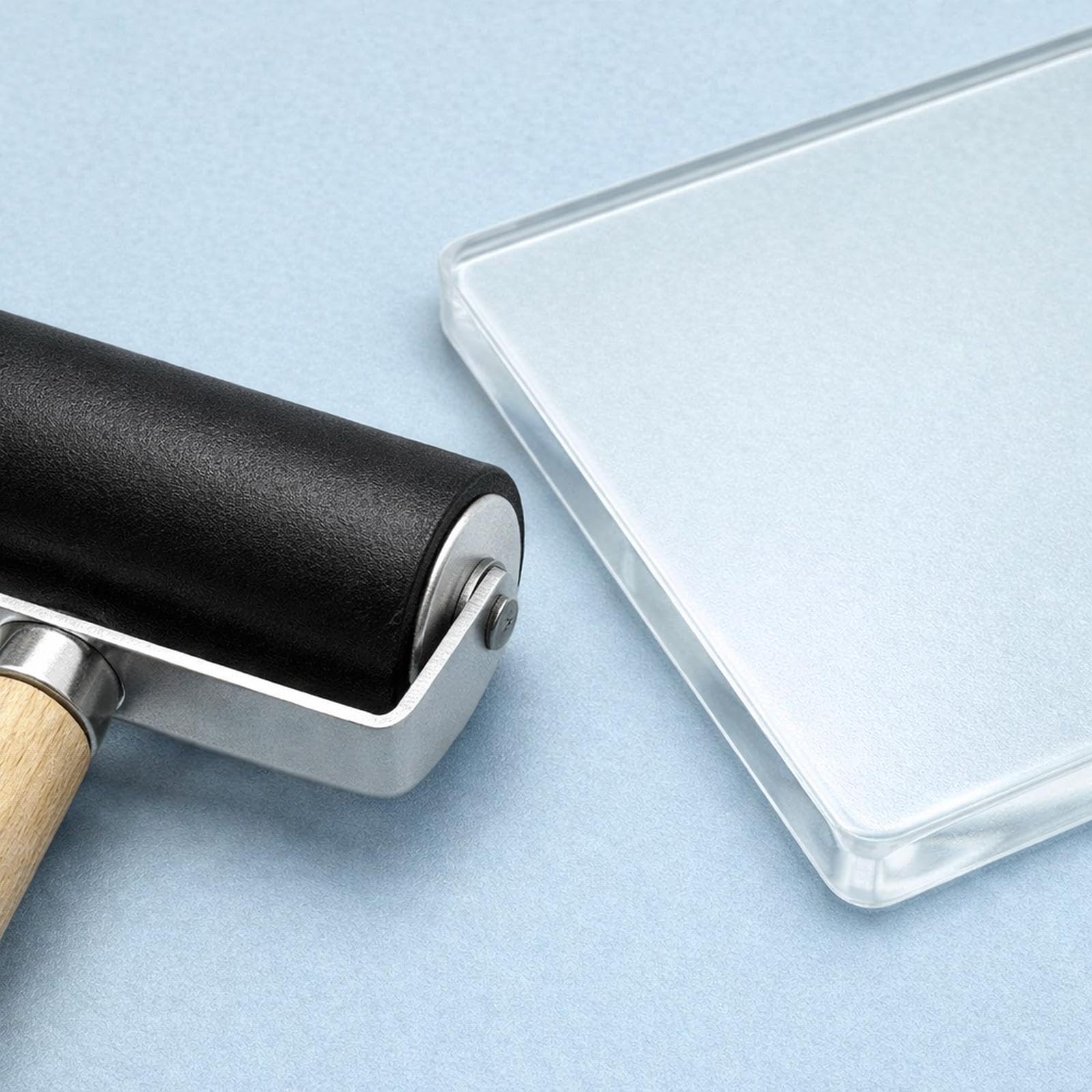 rockible Komplettes Gel-Druckplatten-Set mit Farbe und Werkzeugen, Bastelbedarf, wiederverwendbare Vorlagen für die Kartenherstellung – ideal für im