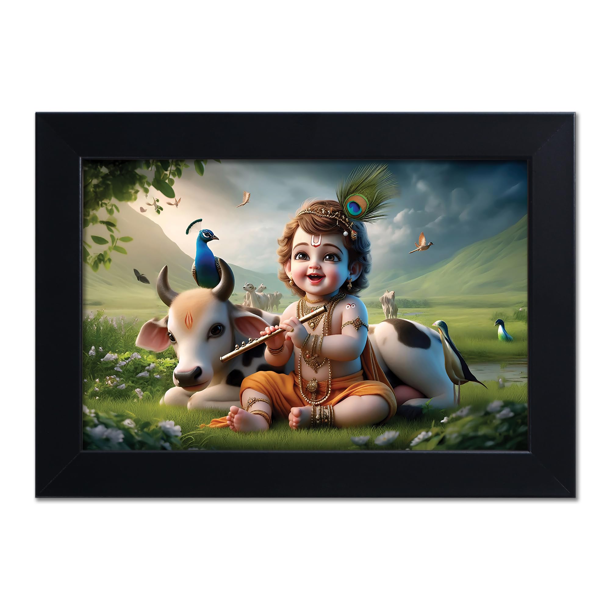 Baby Krishna Photo Frame - Kanha Ji Gift -24