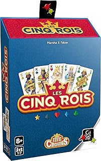 Gigamic - LES CINQ ROIS - Le jeu de cartes inspiré du Rami et connu dans le monde entier qui séduira les joueurs occasionnels et passionnés - De 1 à 7 joueurs - A partir de 8 ans.