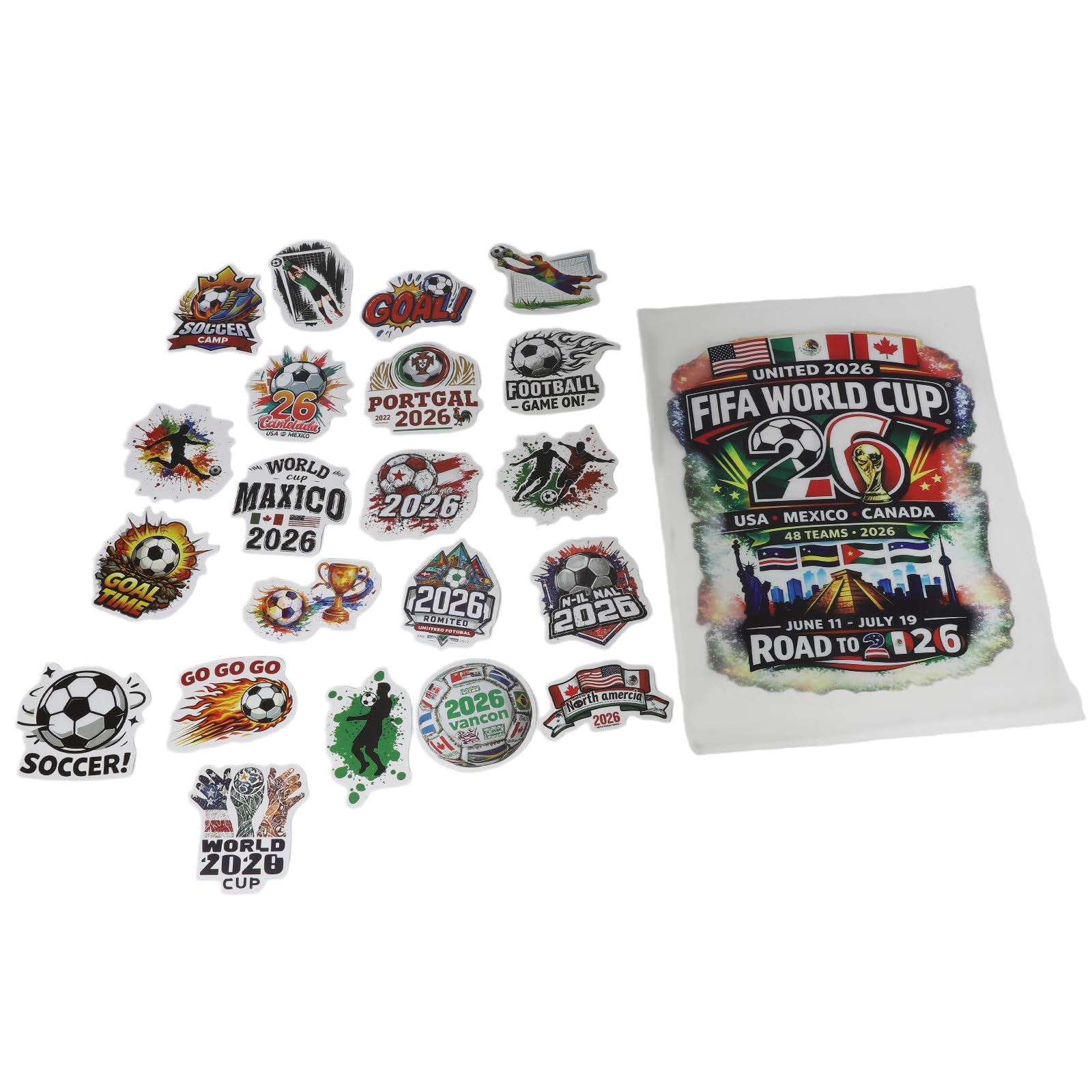 Autocollants de football grand trophée et stickers ordinateur portable Coupe du Monde