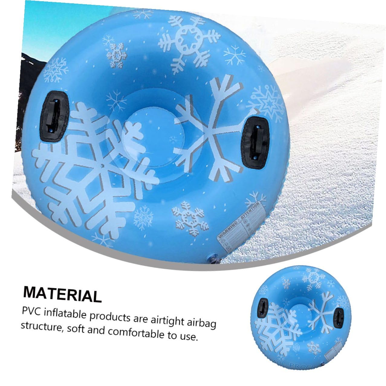 Aufblasbarer Schneereifen aus PVC für Draußen, Blau, 1 Stück