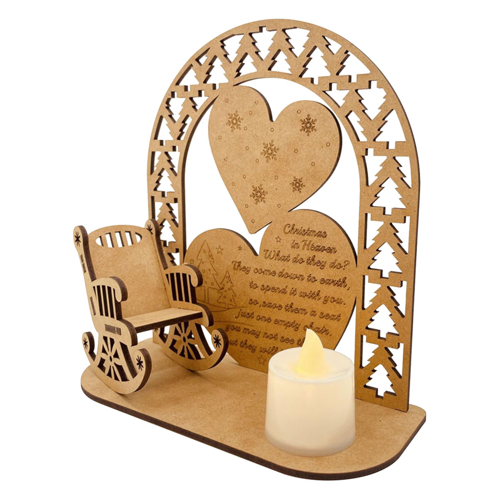 sunnymi LifeChristmas Decorations Sale Clearance Christmas Commemorative Candle Decoration To Commemorate Ones Wooden Diy Ornaments Limited Time Deal Todays Deals Of The Day #14