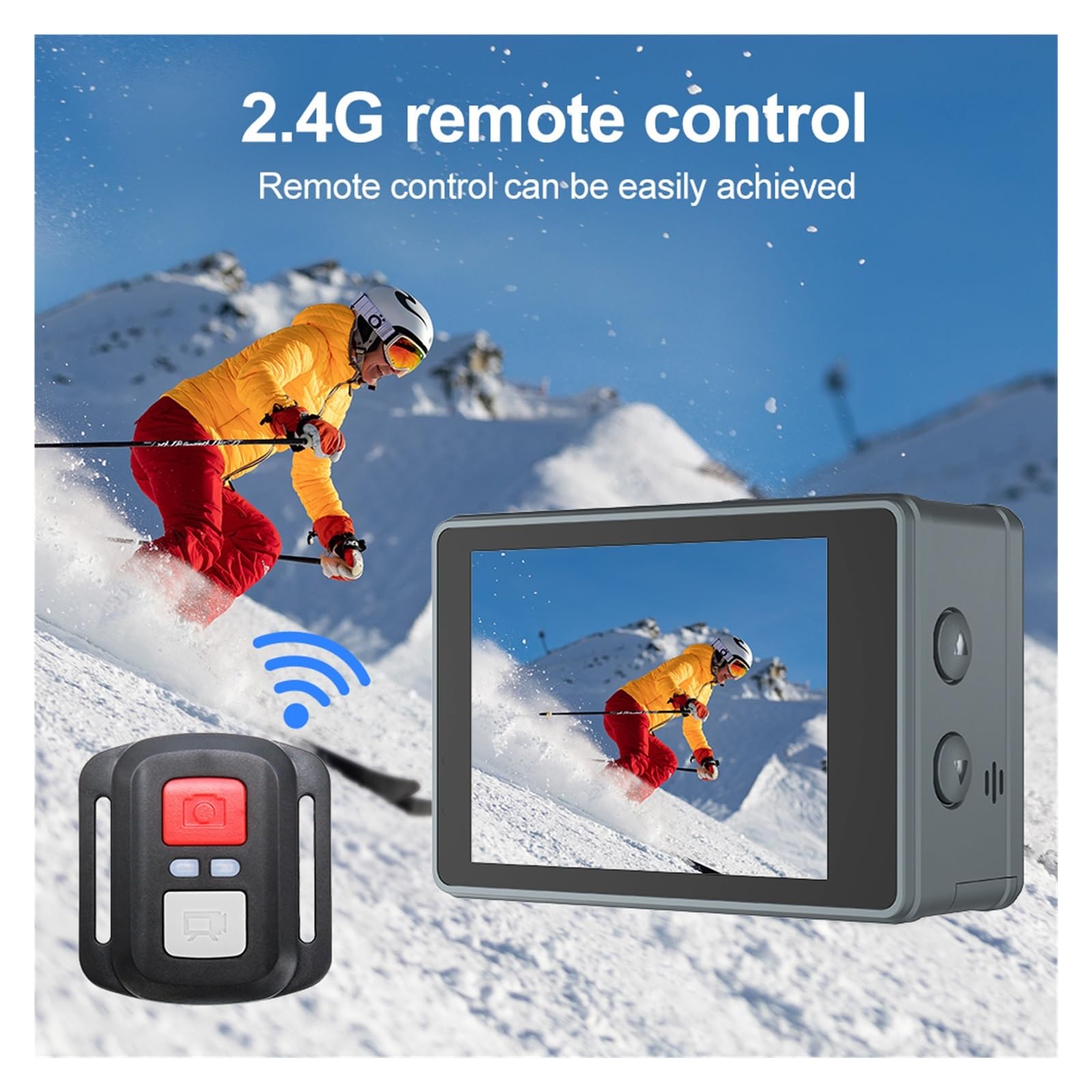 Action Camera 5K30FPS con telecomando Wi-Fi Touch Screen Stabilizzazione elettronica dell'immagine Telecamera subacquea for sport all'aria aperta