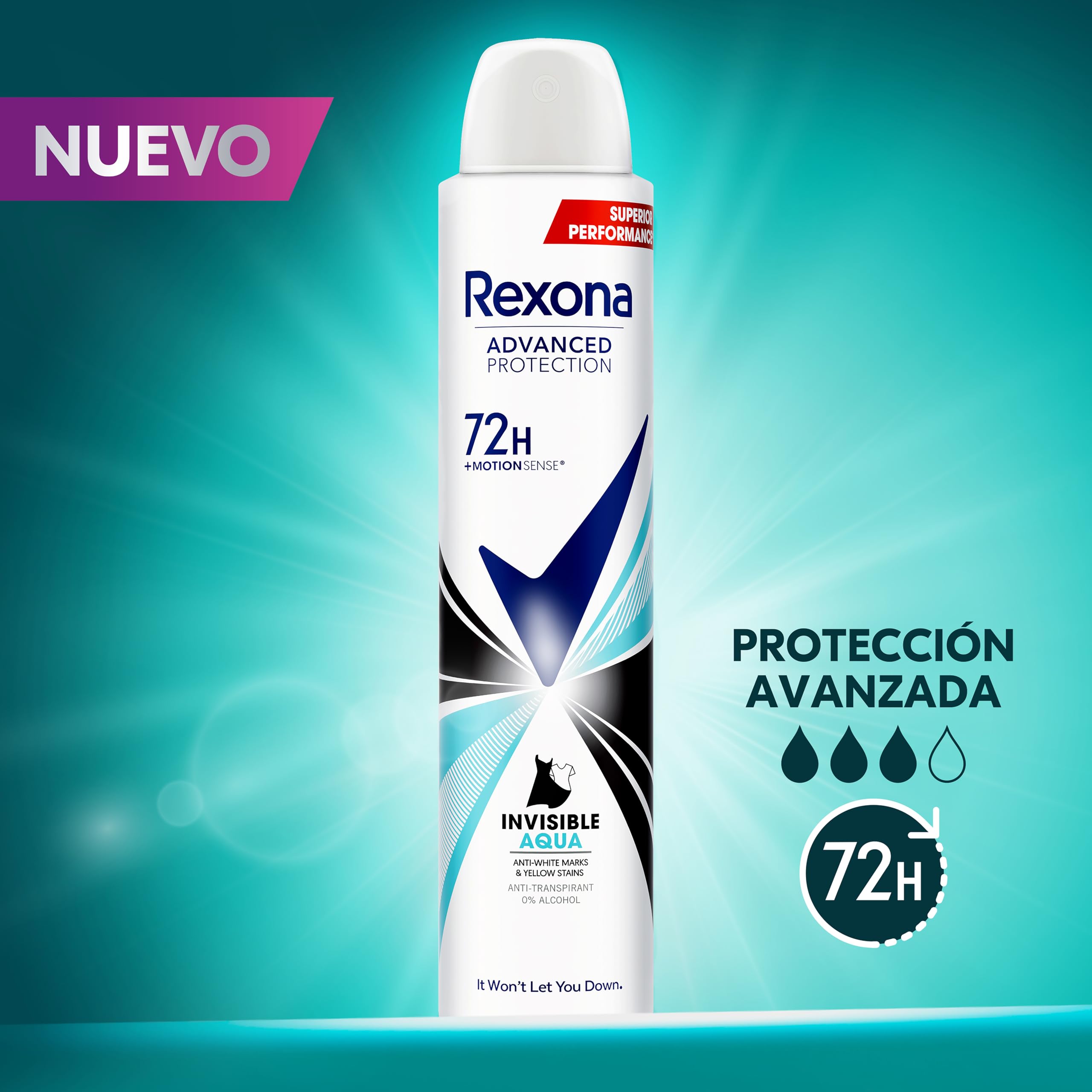 Rexona Advance Protection Invisible Aqua 72h dezodorant w sprayu dla kobiet 2x200ml