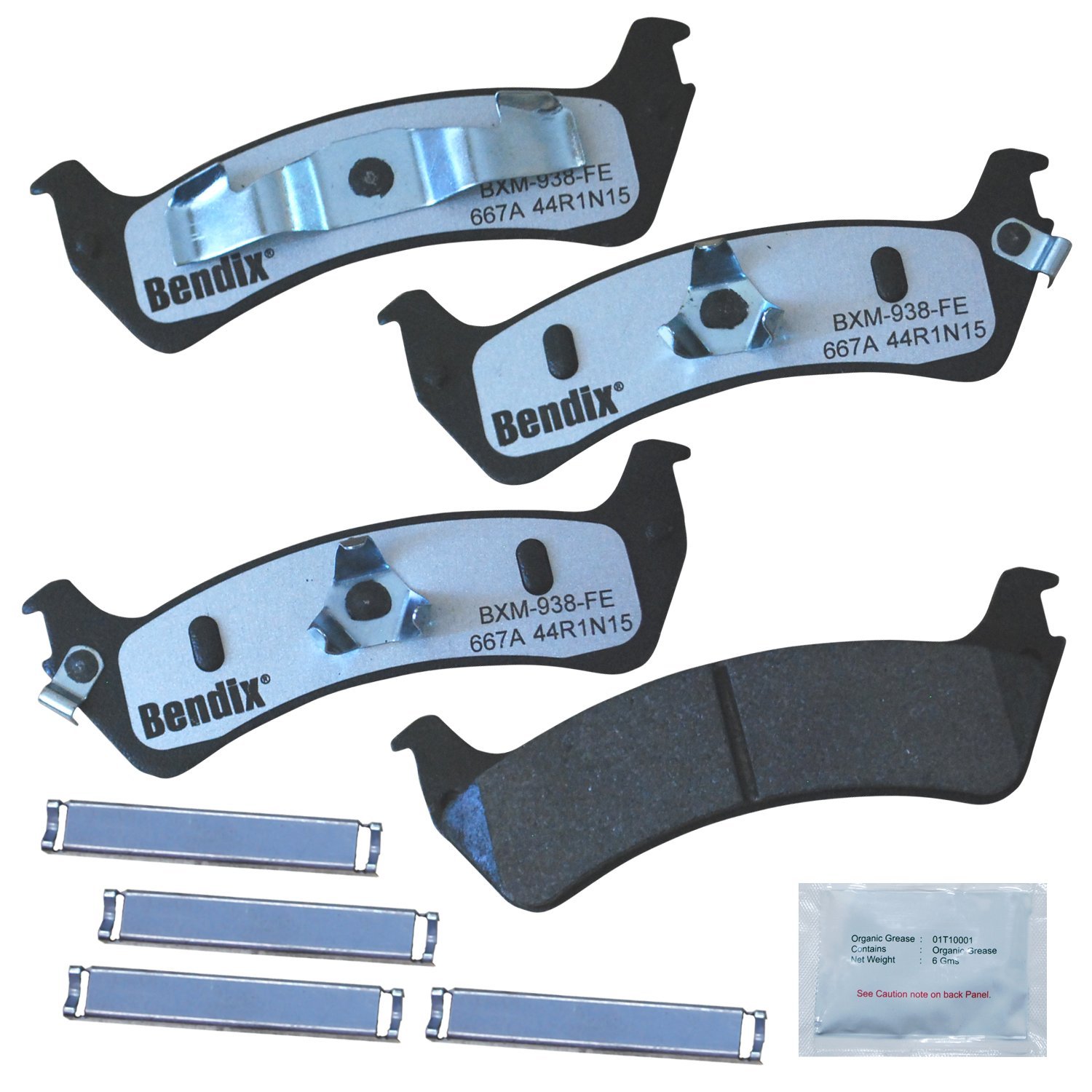 Bendix Fleet Metlok MKD667AFM Semi-Metallic Rear Brake Pads for Ford Explorer Sport Trac 2005-2004