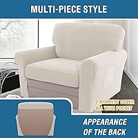 Vista 305 de H.VERSAILTEX Multi-Pieces Sofa Covers Stretch Couch Covers Form Fitted Seats and Back Cushions Covers