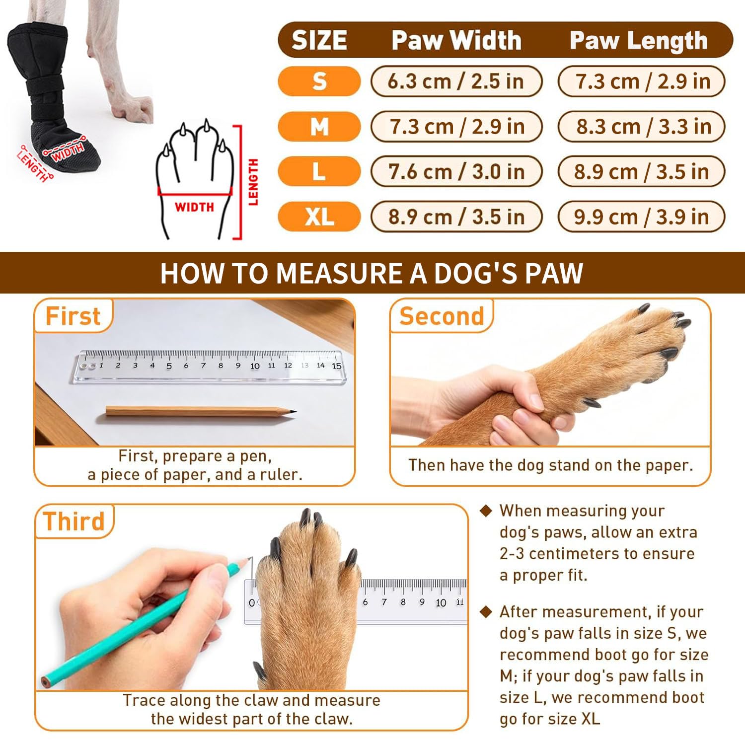 Chaussette Chien, Chaussettes de Protection et Récupération, Pattes Plaie Protection, Botte de Protection pour Chien,Bottes de Protéger pour Chiot Petits Moyens (S)