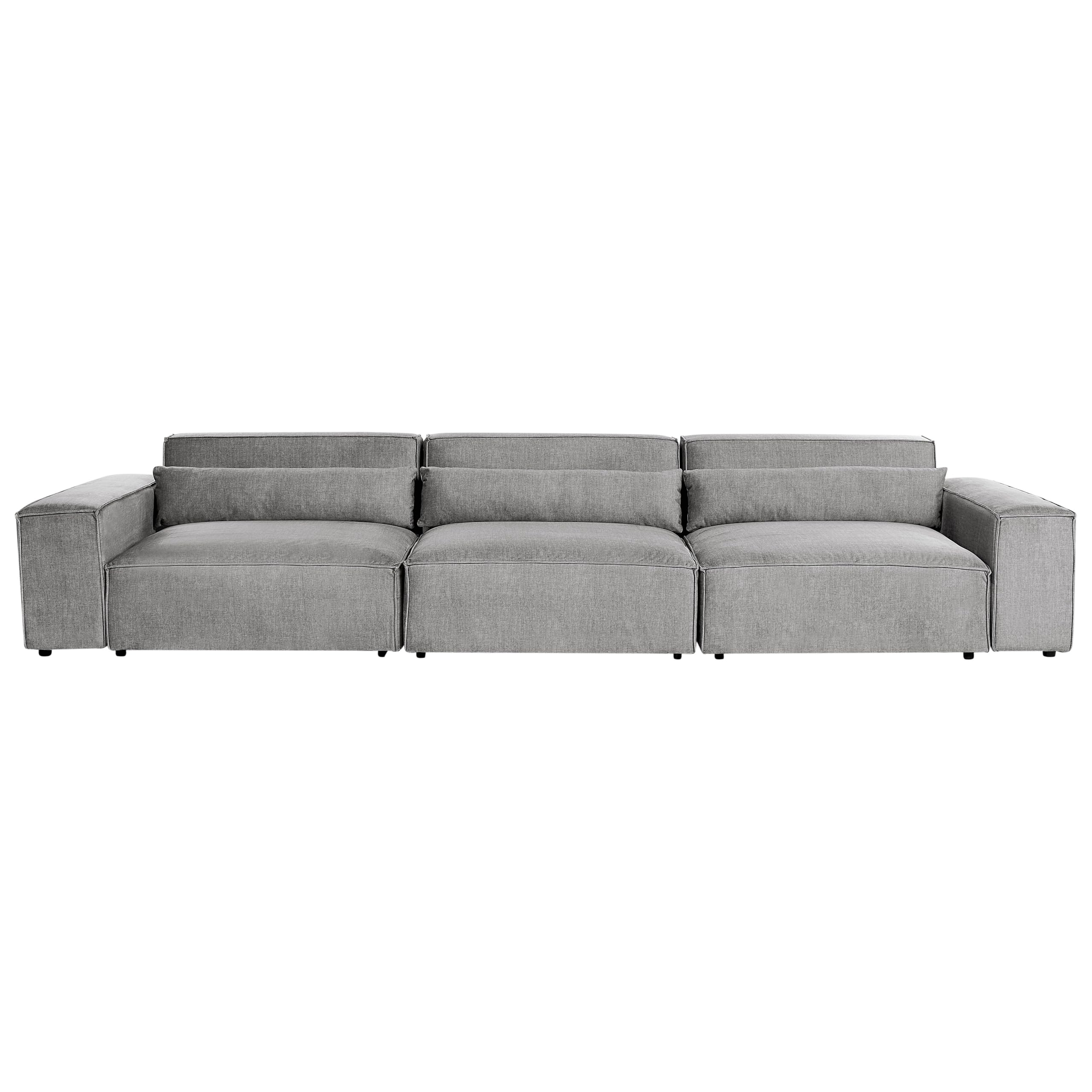 Nowoczesna sofa modułowa 3-osobowa z otomaną kanapa do salonu brązowa Hellnar