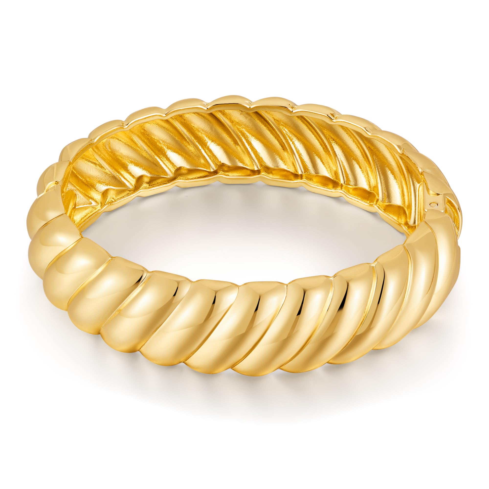 LILIE&WHITE Damen Gold Armreif Armband– Hypoallergen, Verblasst Nicht, Elegantes Design – Stilvolles Armband für Modebewusste Frauen – Geschenkidee für Besondere Anlässe