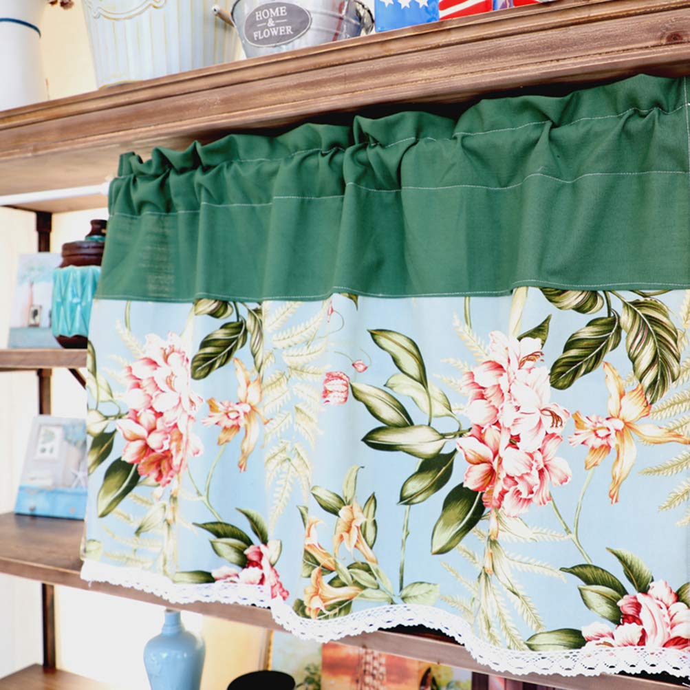 Cenefa de cortina pequeña impresa para la decoración y sombra de ventanas de casa