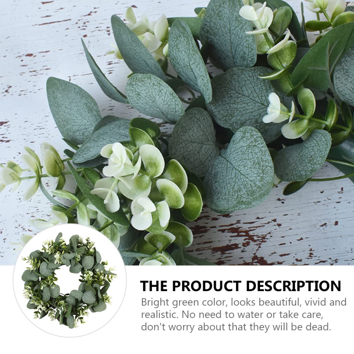 3pezzi Ghirlanda Decorativa Foglie Di Eucalipto Artificiale Verde Facile Da Installare Per Decorazioni Da Matrimonio e Ambienti Interni Esterni