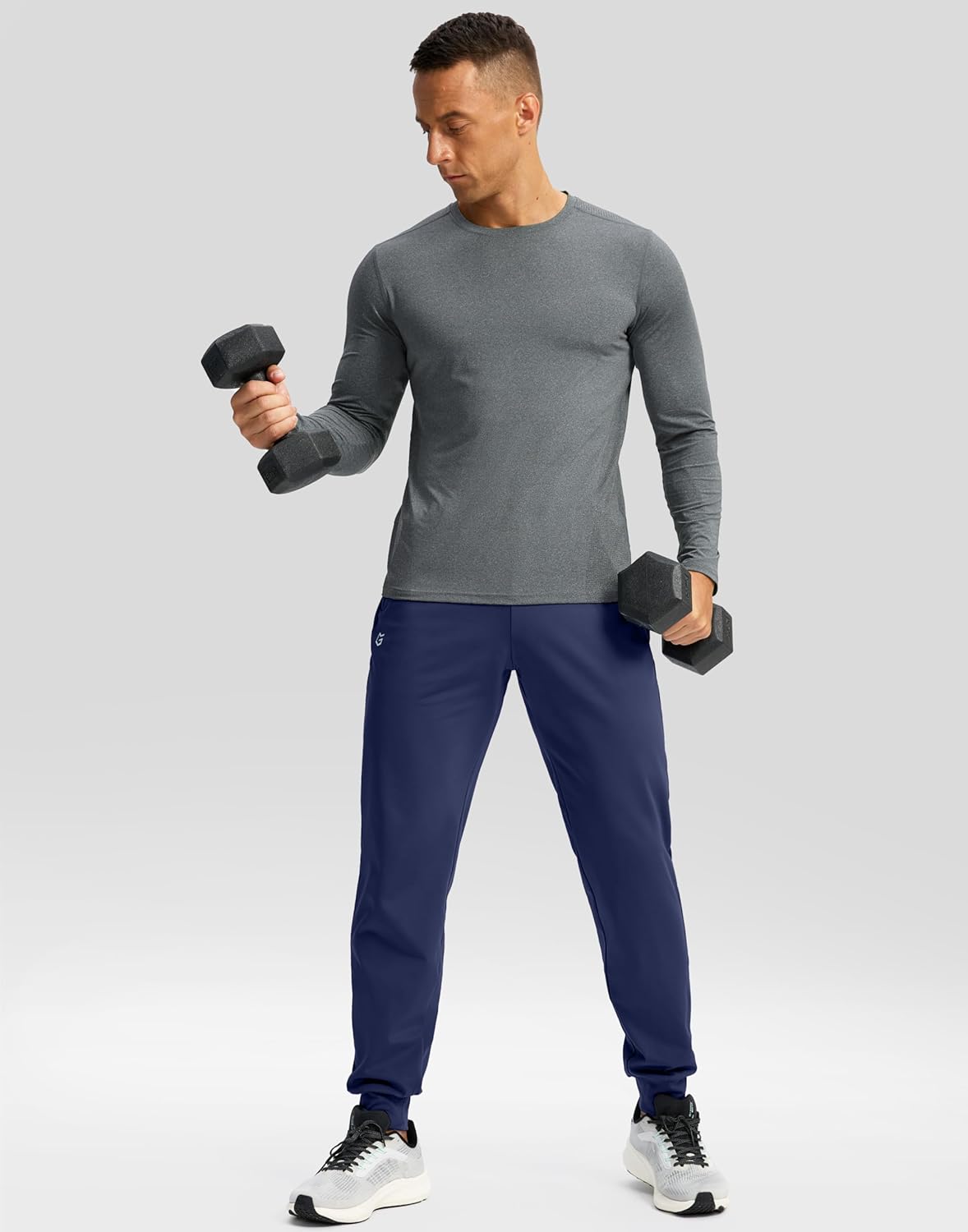 G Gradual Men's Fleece Joggers with Zipper Pockets Winter Warm Pants Water Resistant Athletic Workout Gym Sweatpants for Men - Image 3