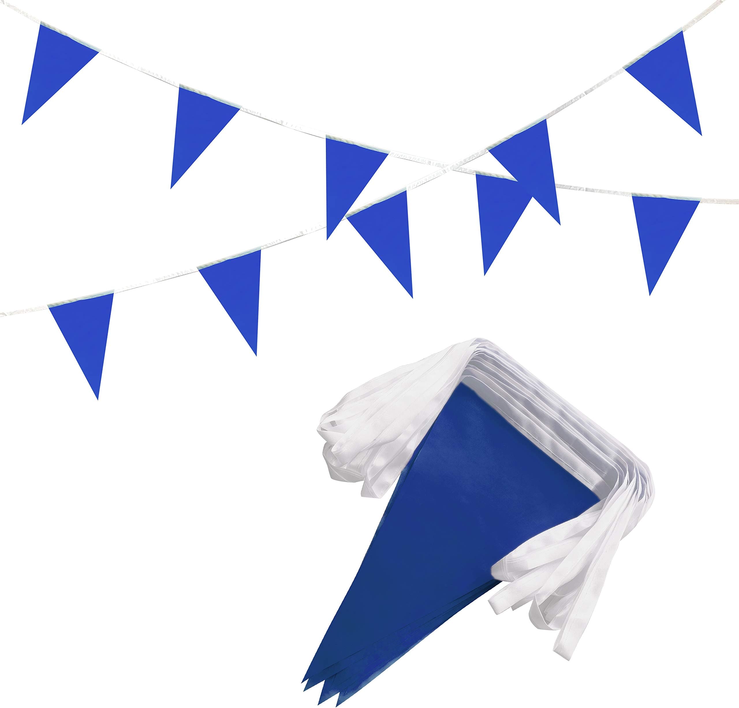 TSMD Solid Blue Pennant Banners Flags String DIY Bunting Flags,Party Decorations for Grand Opening,Kids Birthday,Party Events Celebration