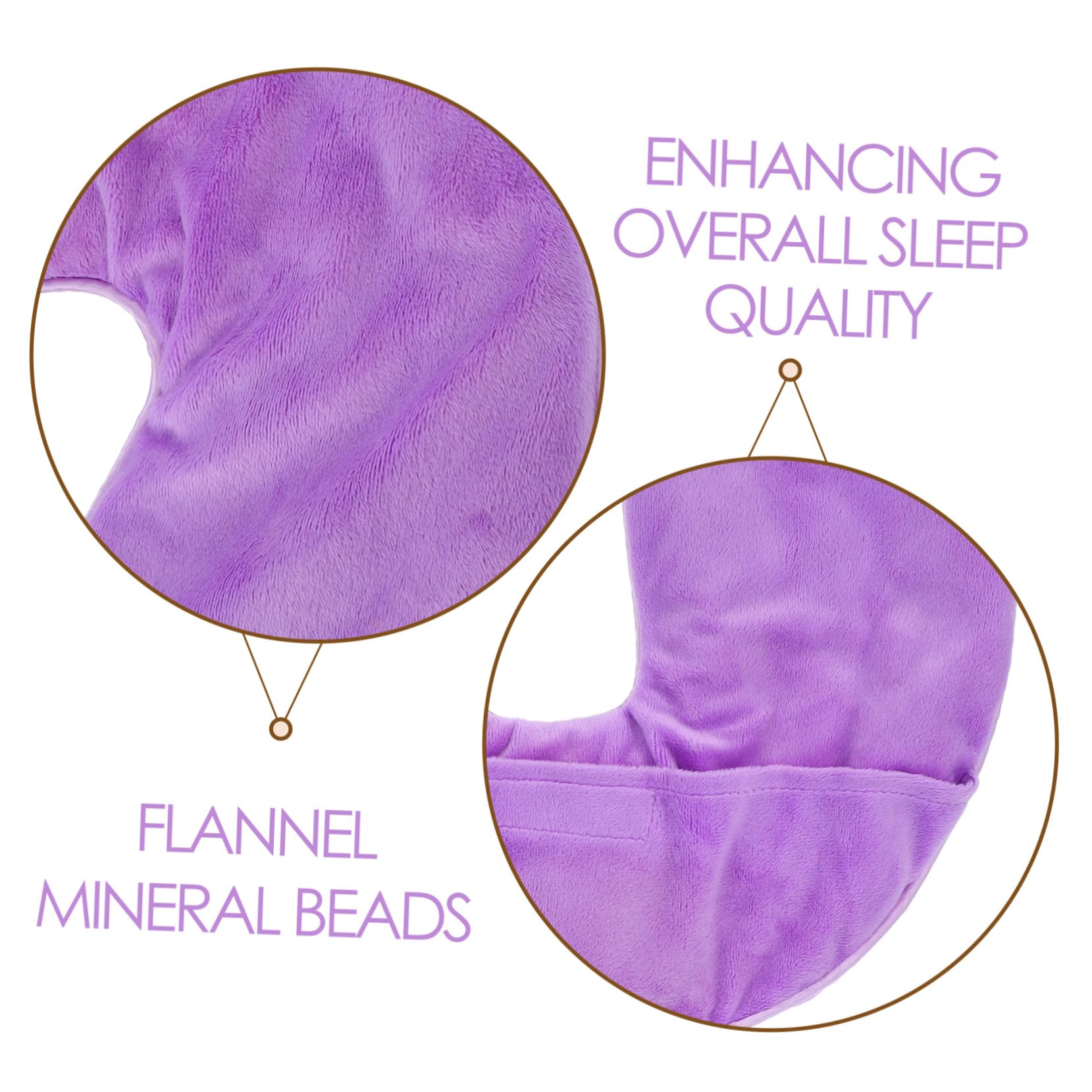 KOMBIUDA Maschera Per Occhi Ponderata Perle Minerali Per Dormire Blocca Luce Terapia Caldo Freddo Viaggi Meditazione Uomo Donna