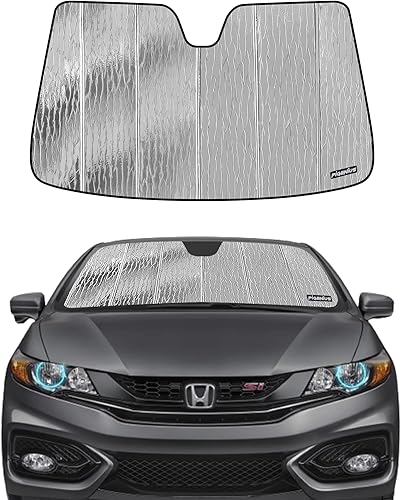 Miniatura 18 de Parasol de parabrisas para Honda Civic 2016-2021 Touring Type R con cámara, reversible, plateado/negro