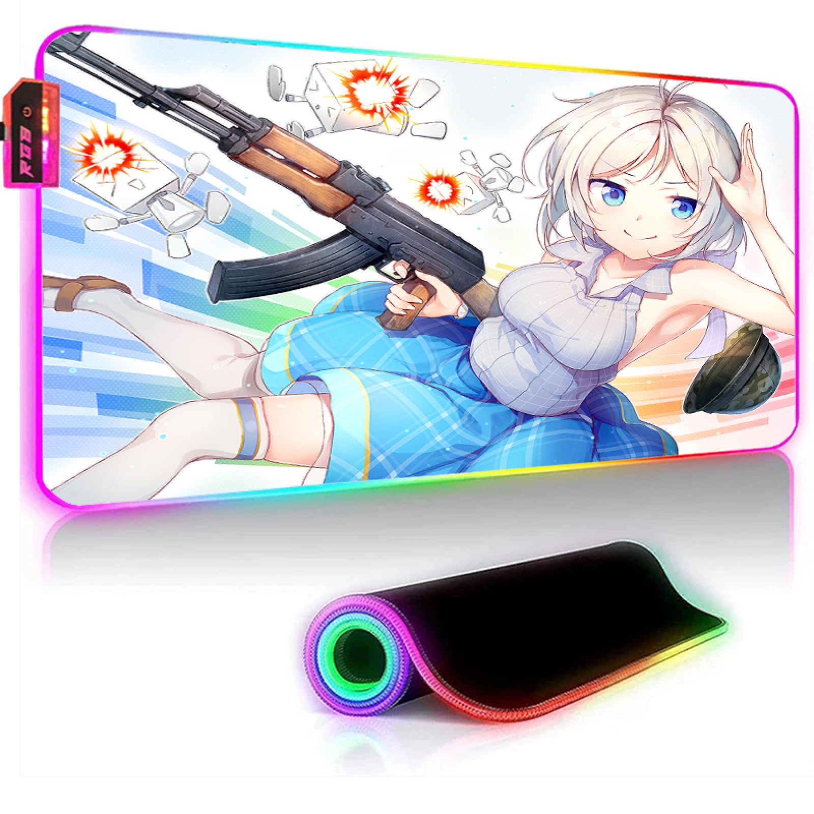 Amazon.co.jp: ゲーミングマウスパッドRGB セクシーなアニメの