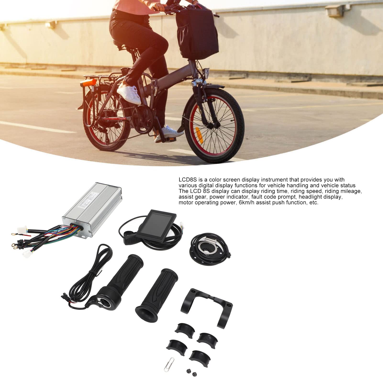 Kit Conversione Bici Elettrica 20 Pollici – 48V 1000W O 36V 250W – Motore Anteriore/Posteriore – Display LED E Sensore Pedalata