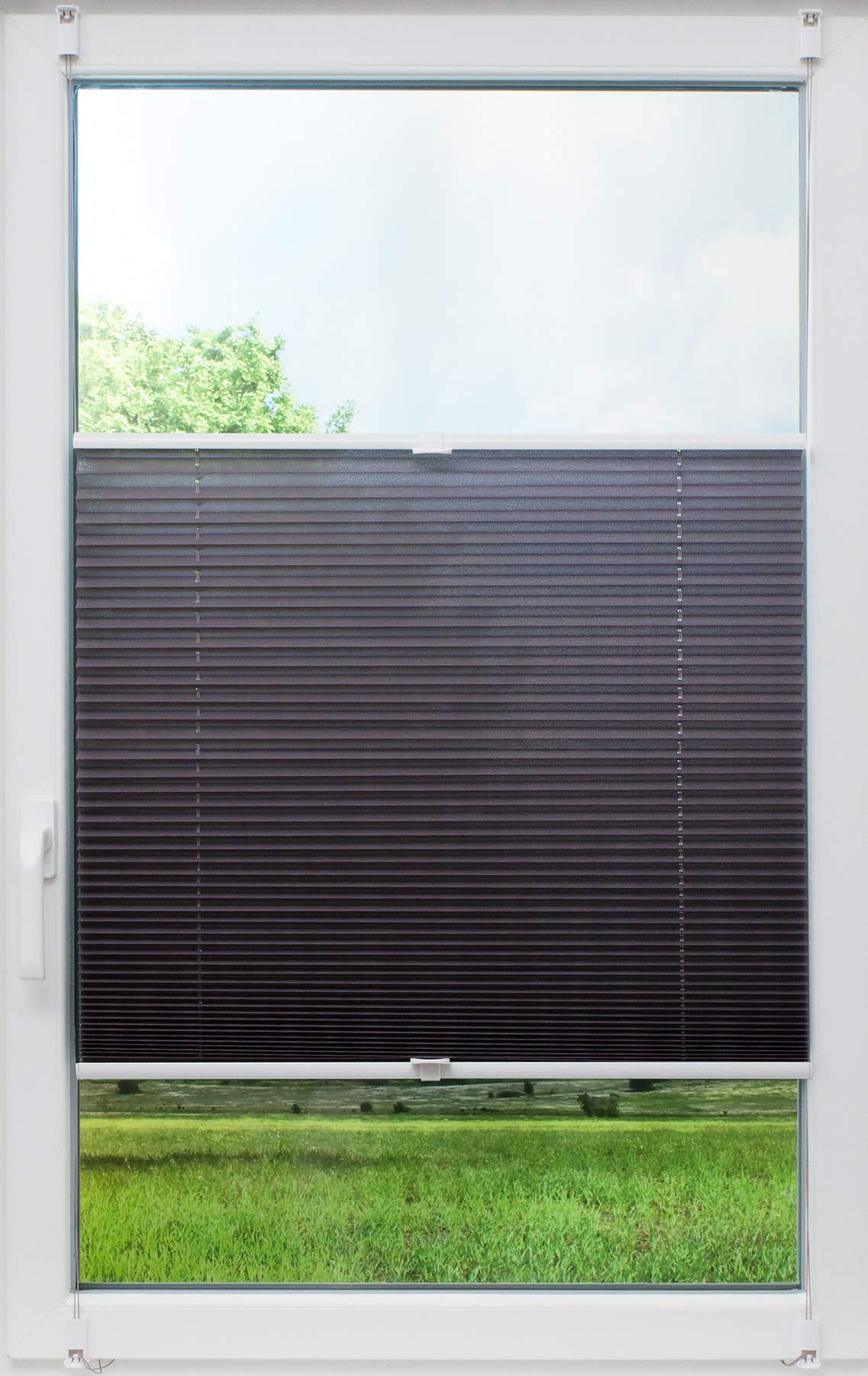 Sunlines Crush - Tenda Plissettata, 110 x 140 cm, Peso, Grigio