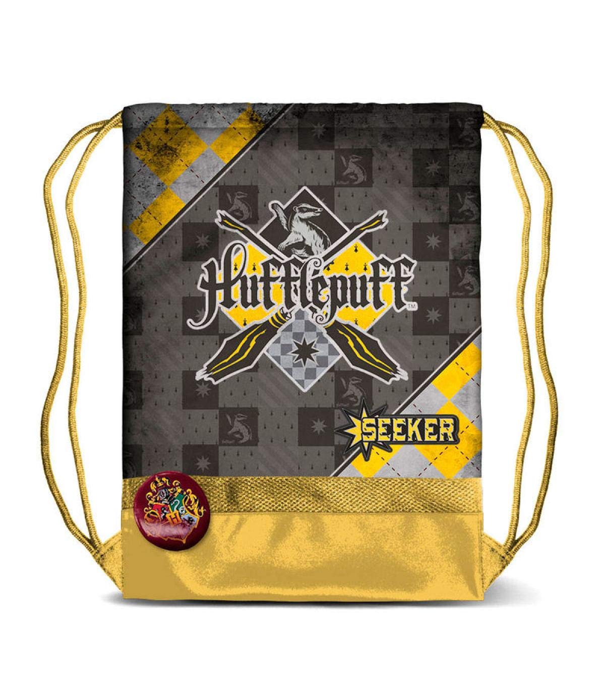 Harry Potter Quidditch Hufflepuff -Worek Gimnastyczny Storm, Żółty, 34 x 49 cm