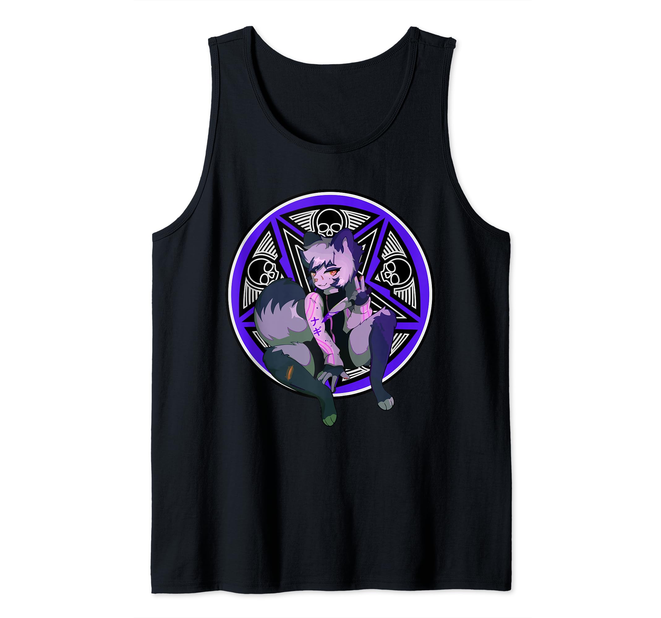Furry Fandom Fursona Fursuit Fox Pentagram Tank Top