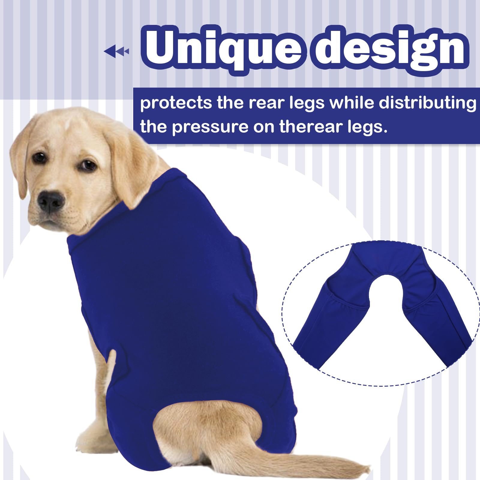 Traje de Recuperación para Perro, Recovery Sleeve, Traje Quirúrgico, Body Postoperatorio, Alternativa Al Collar Isabelino, Protector De Codo