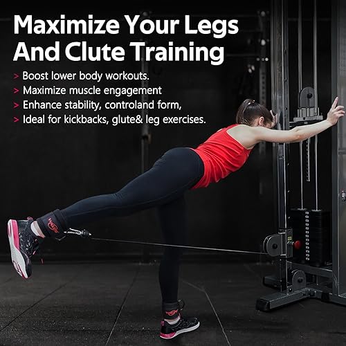Miniatura 6 de WALITO Correas de tobillo de gimnasio para entrenar Correa de tobillo para glúteos, accesorios de máquina de cable de gimnasio para mujeres,