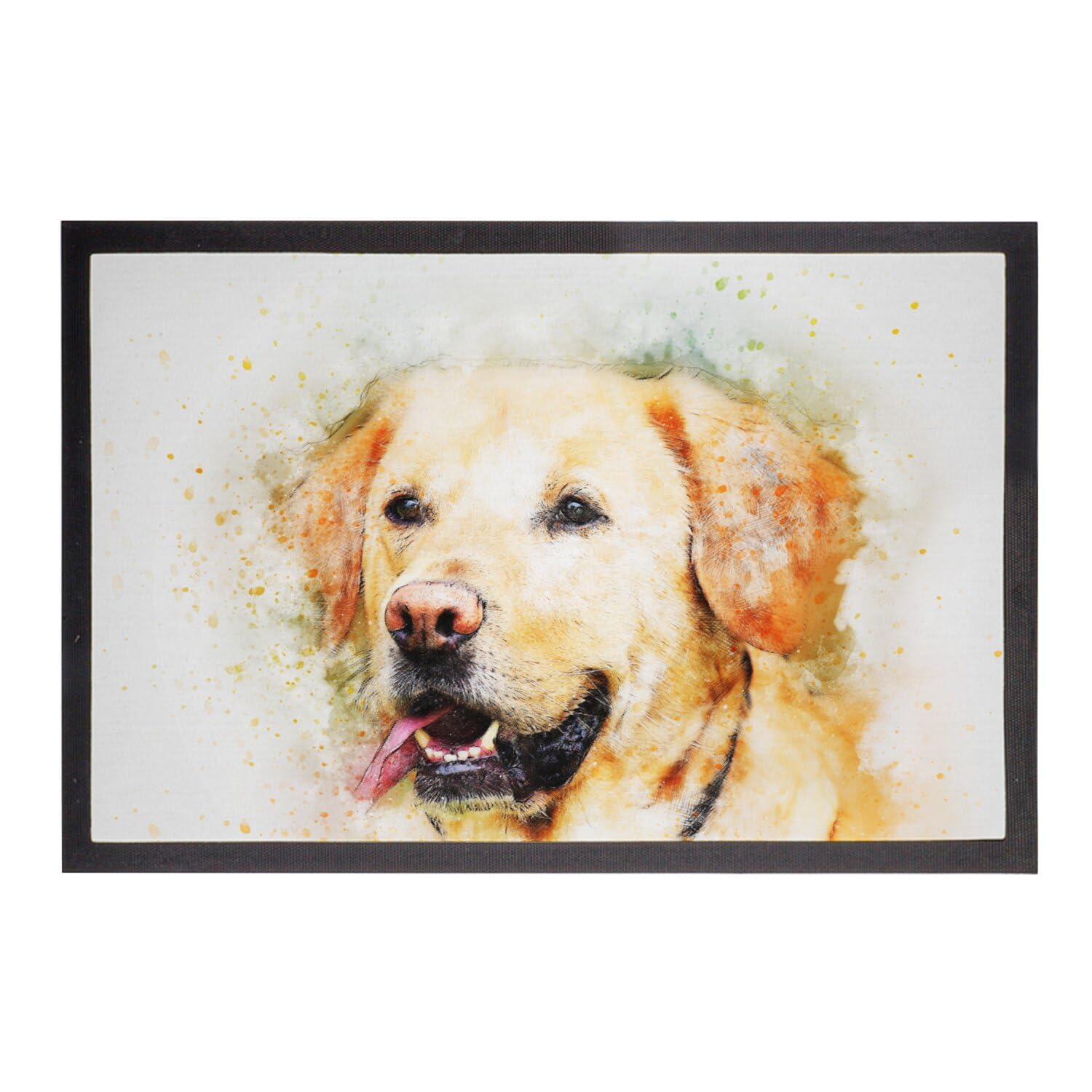 Paillasson Golden Retriever Blanc Tapis Essuie-Pieds Grand Chien