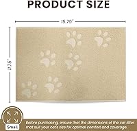 Vista 3 de Andalus - Alfombrilla pequeña para caja de arena de gatos, paquete de 1 - Alfombrilla impermeable, antideslizante y fácil de limpiar para caja