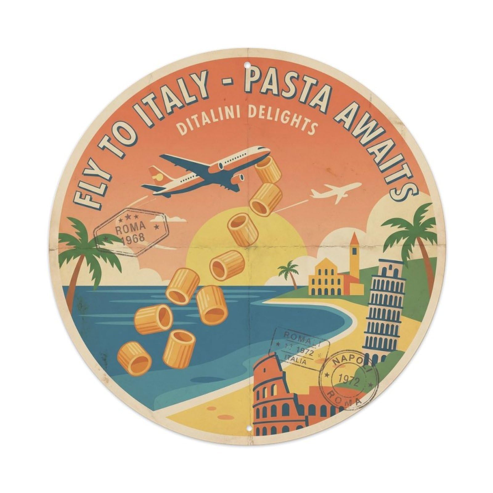 Restaurant Pasta Vintage Italian Cuisine Metal Tin Sign