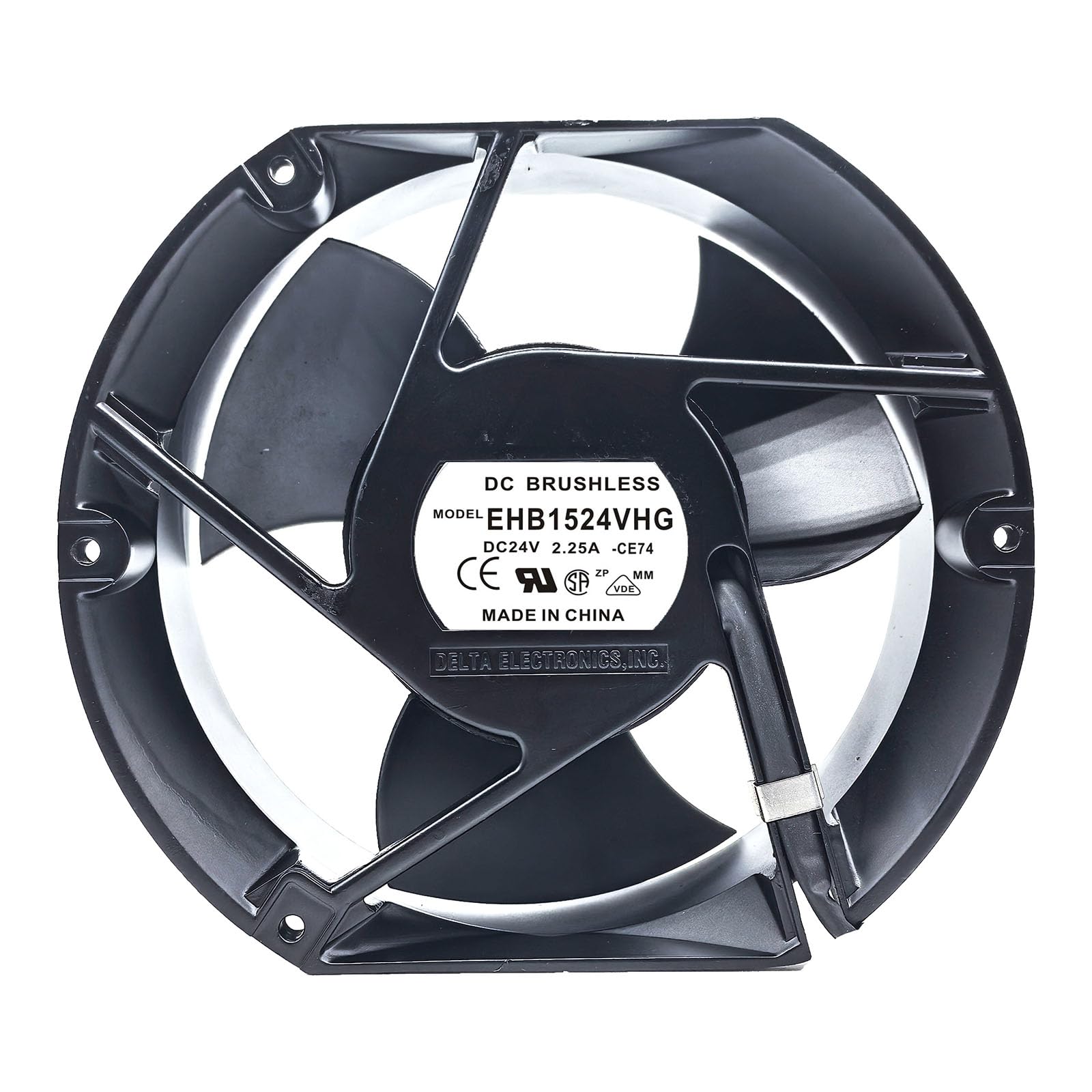 172mm Server Rack Fan with 3 Wire, Waterproof Interface, EFB1524VHG 24V, 1.70A, 172mm x 150mm x 51mm Inverter Fan, Dual Ball Bearing Ventilator, Big