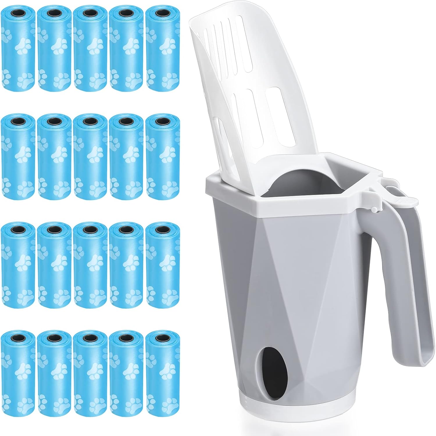 Cat Litter Scoop with 300 Pcs Refill Bags, Kitty Cat Litter