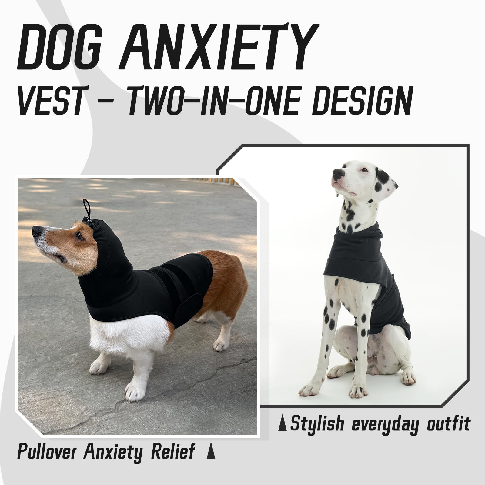 Hjyokuso Dog Anxiety Jacket With Calming Hood, Lightweight Anxiety Relief Coat for Thunder Fireworks, Travel & Separation - Image 4