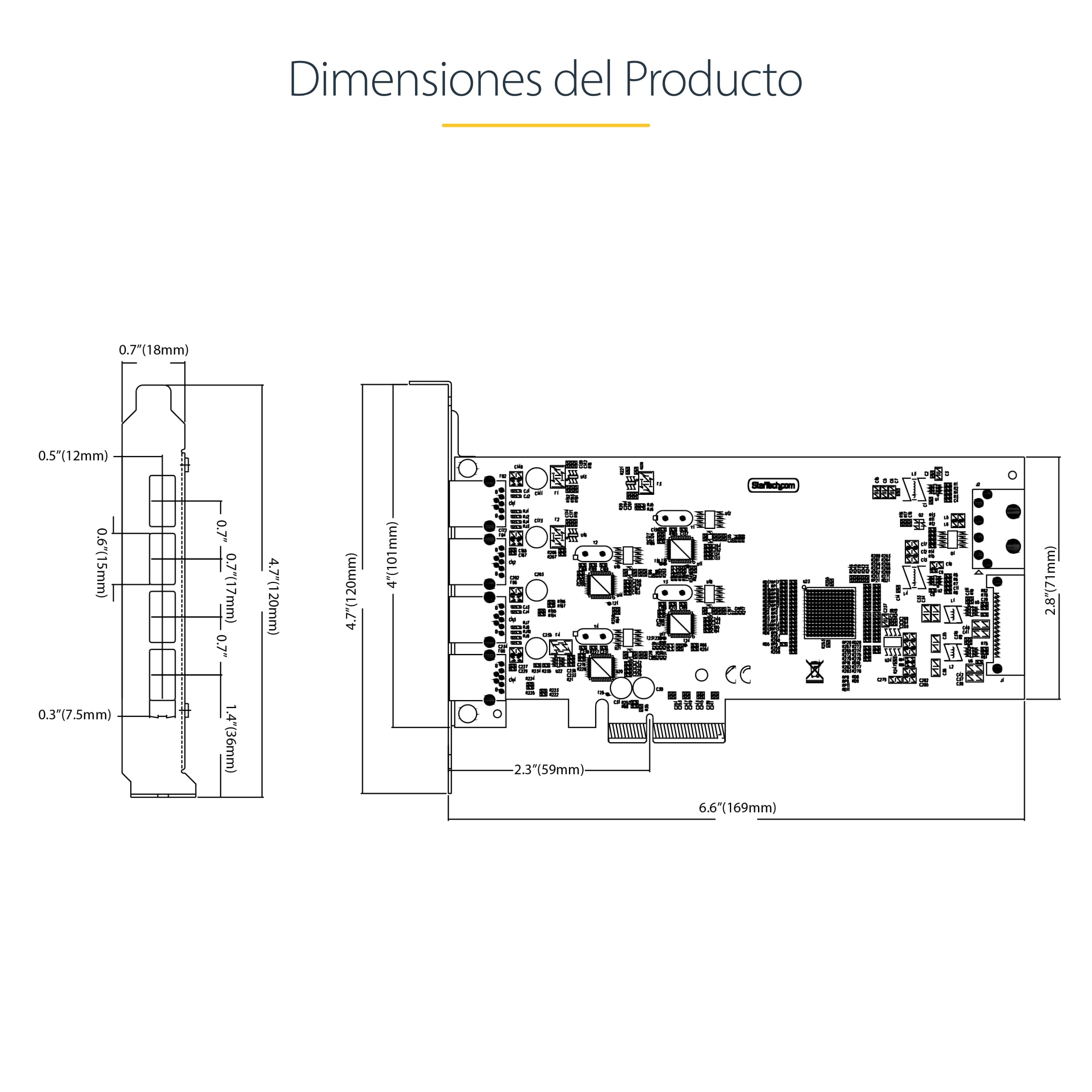 StarTech.com Tarjeta PCI Express de 4 Puertos USB-A - Tarjeta PCIe USB 3.2 de 5Gbps - 4 Controladores USB Independientes - Hub I