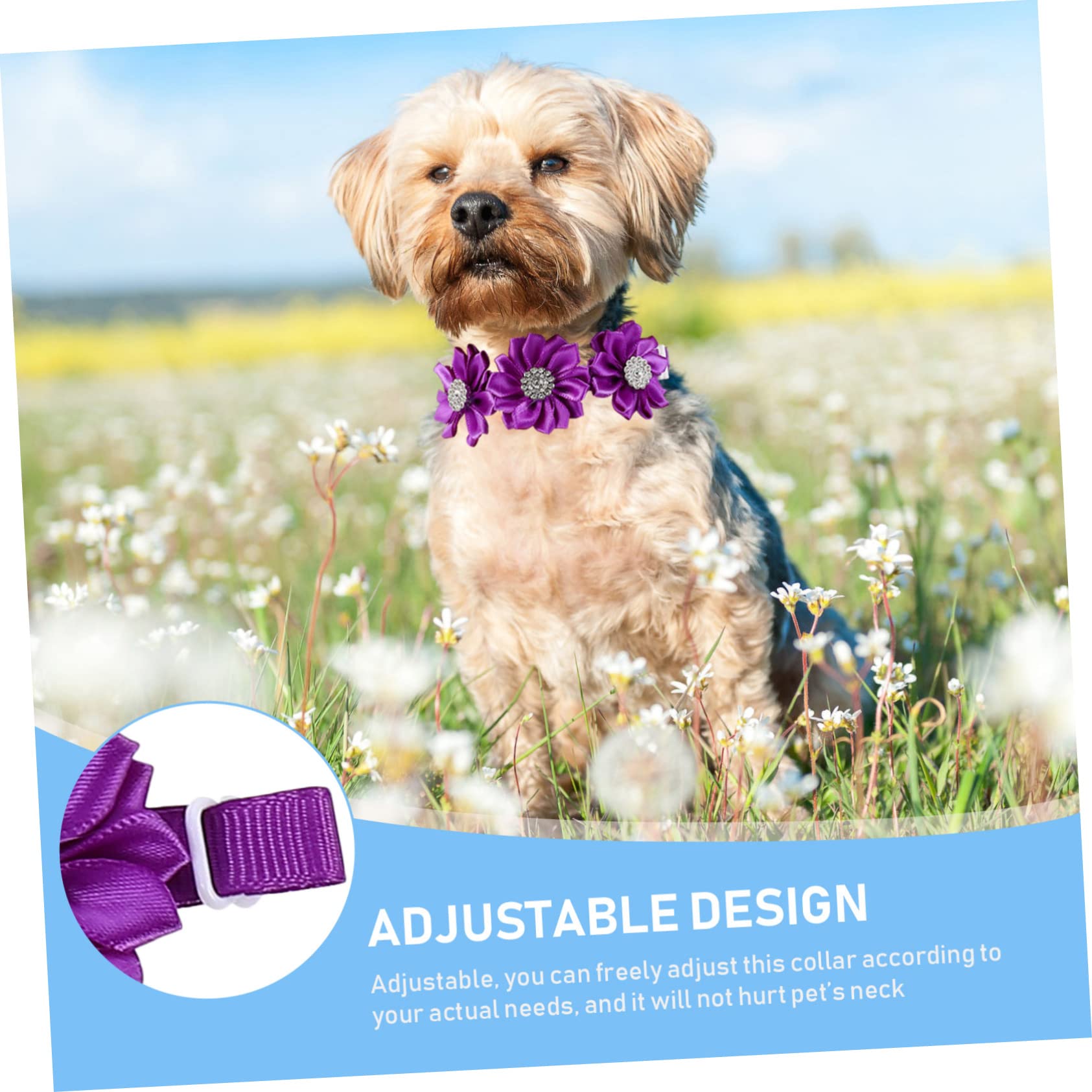 BESPORTBLE 36stücke Blumenhalsband Mit Strass Für Hunde Und Verstellbares Bowtie- Charmante Pet-Accessoires Für Besondere Anlässe Und Hochzeiten
