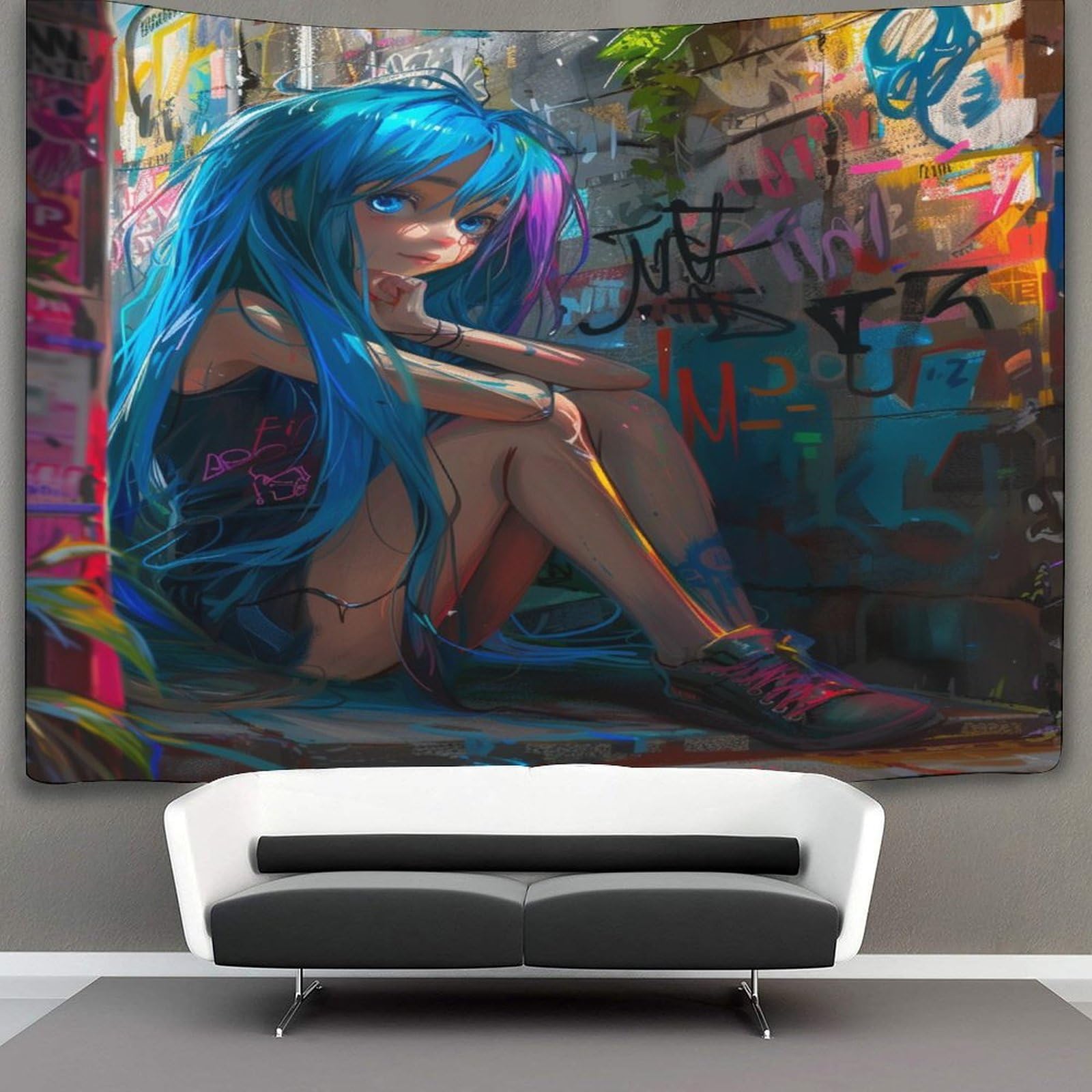 Vfklzcnyr Style-8 3D Graffiti Printed Wall Blanket Home Decoration Bedding Poster Wall Art Tapestry Tapestry Wall Hanging Soft Polyester For Bedroom Living Room, Dorm & Room Decor 70Cmx100cm