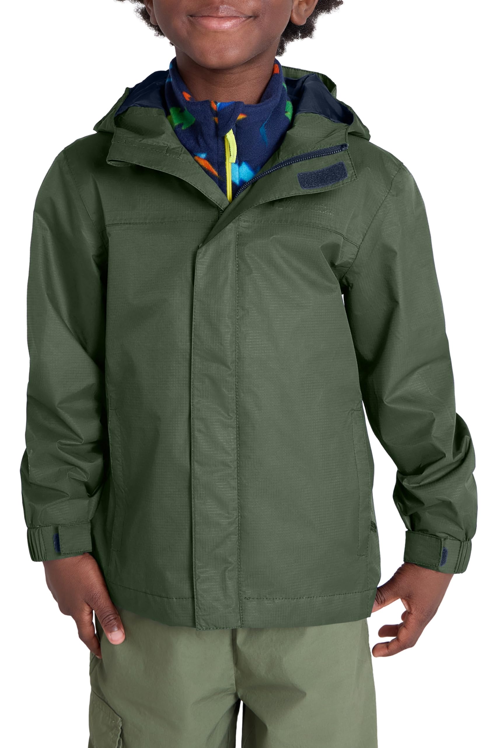 Mountain Warehouse Torrent Kids Waterproof Rain Jacket - Taped Seams Raincoat, Lightweight, Breathable, Girls & Boys - Spring Summer, Wet Weather, Walking Khaki Kids Size 11-12 Years